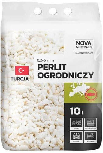 Nova Minerals Perlite Agriperl Gartenbauperlit 0,2-6 mm – Natürliches, biologisches Mineral vulkanischen Ursprungs für bessere Sauerstoffversorgung, Feuchtigkeitsregulierung 10 L