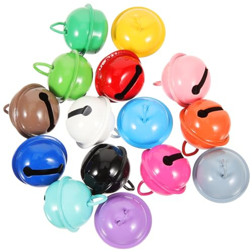 DIYEAH 100stücke Bunte Eisen-Glocken Für DIY Bastelprojekte Kreative Jingle Bells Für Armbänder Und Taschen Farbenfrohe Dekoration Für Weihnachten Und Festliche Anlässe