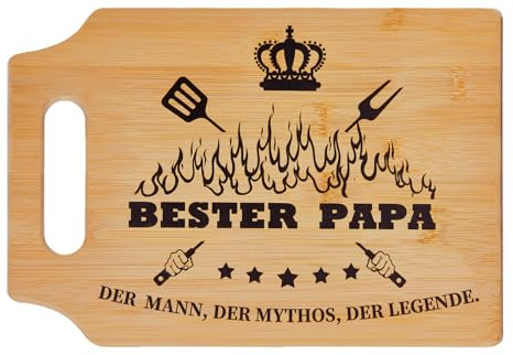 Vatertagsgeschenk für papa - Geschenke für Papa 1.2 cm Starke Bambus Schneidebrett,Geburtstagsgeschenk für Papa von Tochter Sohn, Geschenk Papa Geburtstag, Vatertagsgeschenke für Papa (PAPA-BBQ)