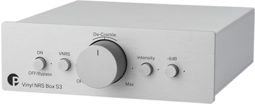 Pro-Ject Vinyl NRS Box S3, Rauschunterdrückung mit De-Crackle-Funktion zur Reduzierung von Klicks und Knacksern (Silber)