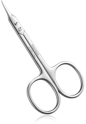 ZIZZLON Cuticle Scissors Professional Extra Fine Curved Design