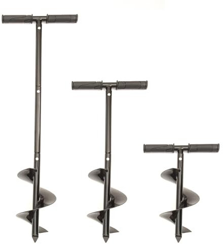 Hand Manual Earth Auger 150mm / 6 Inch Diameter Adjustable Length with Grip Handle Fence Post Hole Planting Plant Soil Digger Borer