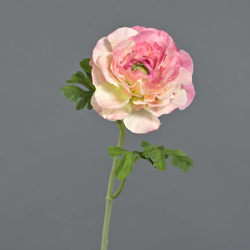artplants.de Deko Ranunkel Kristy, rosa-pink, 60cm, Ø10cm - Kunst Ranunkel
