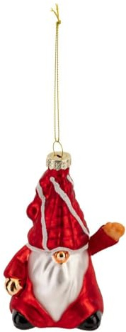 FEERIC LIGHTS & CHRISTMAS - Subjekt GNOME Glas h.11cm rot