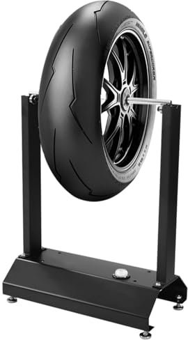 YHUEGH Motorcycle Bike Wheel Balancer, Bicycle Wheel Lifting Balance Stand with Adjustable Centering Cones, Rim Tire Balancing Rack Bike Tire Wheel Maintenance Stand