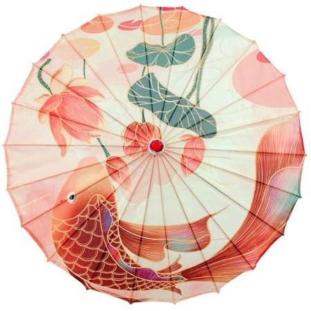 HXNH Parapluie vintage en soie de bambou pour femme, cadeau et accessoires de costume, parasols de danse en soie pour un usage quotidien Parapluie en bambou