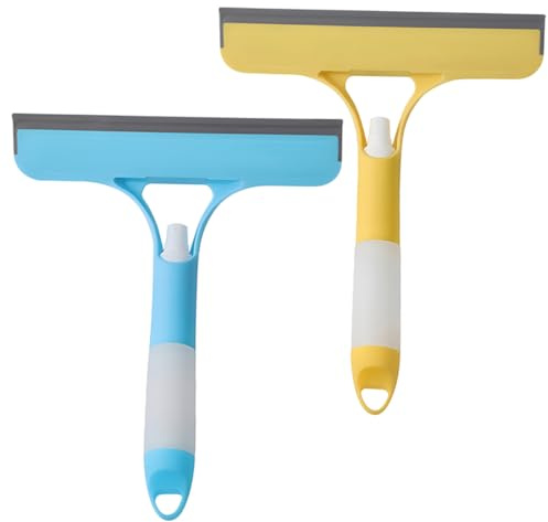 Anneome Raschiavetro 2 Pezzi per Pulizia Vetri con Spruzzatore, Spatola Multiuso per Superfici in Vetro e Finestre, per Uso Domestico con Materiali Pp e Tpr