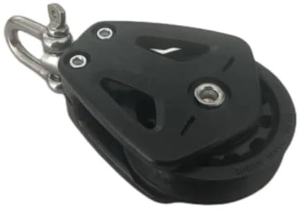 Gokoti - Bloque de carga alta, cabeza universal, polea simple, grillete giratorio, bloque de cojinete para velero, accesorios de cuerda