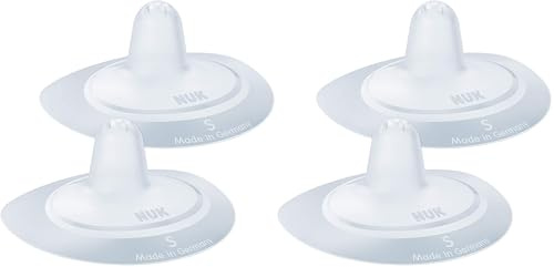 NUK Stillhütchen | Brusthütchen zum Stillen | schützt vor wunden Brustwarzen | dünnes Silikon | Größe S (16mm) | inklusiv Schutzdose | 2 Stück (Packung mit 2)