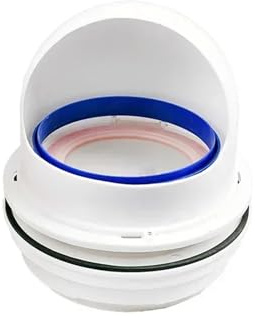 Clapet anti-retour transparent en verre 150-200 mm for hotte aspirante anti-odeurs.