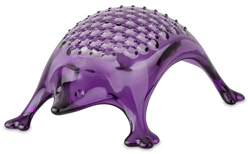 Koziol KASIMIR Cheese Grater, Parmesan Grater, Lemon Grater, Ginger Grater, Zester, Fine Grater Surface, Shatterproof Plastic, Dishwasher Safe, Kitchen, Home (Clear Lavender)
