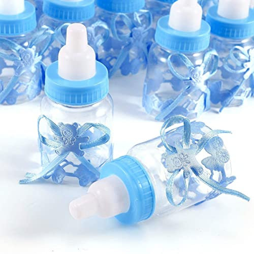JZK 24 x Azul Botella de Caramelo Botella de Favor Cajas Caja Regalo para Favores, Dulces, Confeti, Regalos y Joyería para Niños