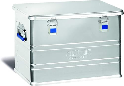 ALUTEC Aluminiumbox COMFORT 73 (Inhalt 73 l, Innenmaße (LxBxH) 550 X 350 X 381 mm, staub-/spritzwassergeschützt, Werkzeugbox, Aufbewahrungskiste, Gewicht 4,85 kg) 12073