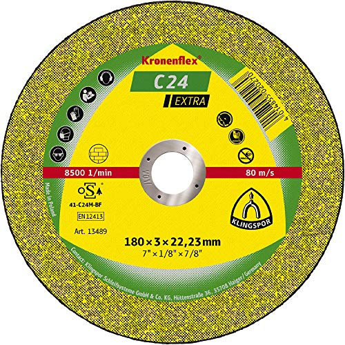 25 x Klingspor C 24 EX Trennscheiben, 115 x 2,5 x 22,23 mm gekröpft