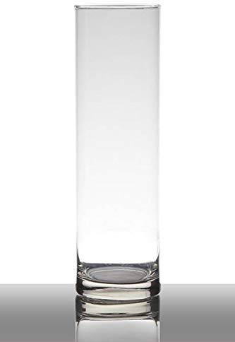 INNA-Glas Glasvase Sansa, Zylinder - Rund, klar, 30cm, Ø 9cm | Blumenvase - zylindrische Vase