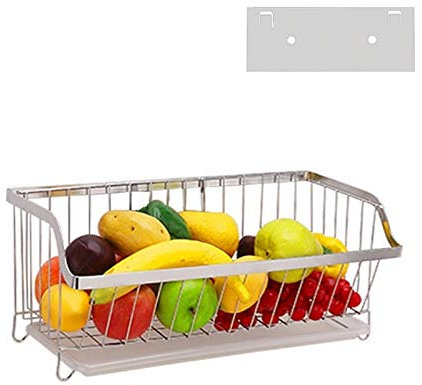 Porte-cuisine 304 en acier inoxydable mural Cuisine Rack suspendu Vegetable Basket Fruit