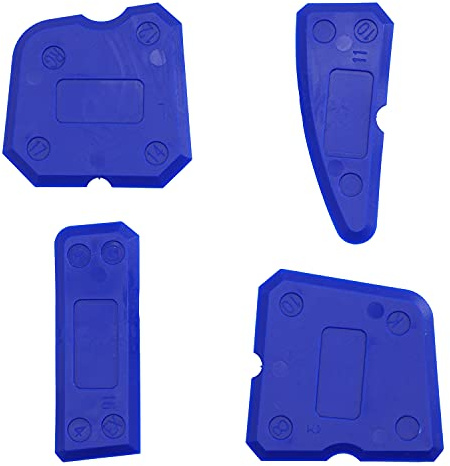 DBOO 4 piezas herramienta de calafateo – Sellador herramienta de acabado de silicona Herramientas de calafateo para sellador de silicona Sellado de acabado de lechada (azul)