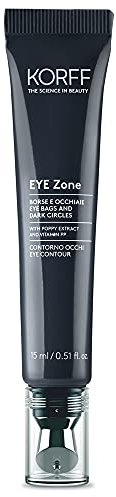 Korff Eye Zone Contorno Occhi Borse e Occhiaie con Caffeina e Vitamina PP, Azione antigonfiore e antifatica, 15 ml