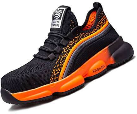 NC Chaussures de Travail Professionnelles, Embout en Acier, Chaussures de Travail Anti-Extrusion, Anti-Coup de Couteau, antidérapantes, Respirantes pour Hommes et Femmes