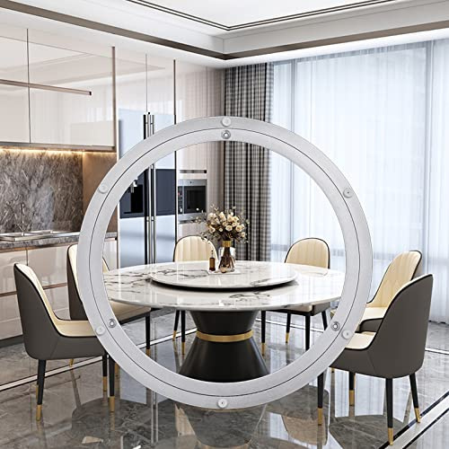 Duchunsheng 8 12 16 24 32 Piatti Girevoli Fissaggio Le Basi - Alluminio Cuscinetto Rotante - Il Giro Tavolo Girevole Tavolo da Pranzo Piastra Girevole - Metallo Cuscinetto A Sfere di Base