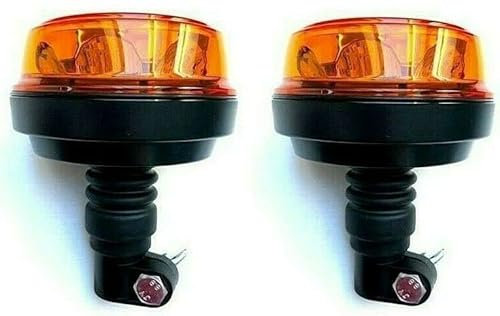 MelTruck® 2x LED Rundumleuchte 4 Blitzmuster Warnleuchte 12V 24V E9 für PKW LKW Traktor