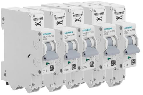 Siemens - Lot De 5 Disjoncteurs Auto P+N 16A