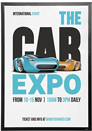 Durable Cornice Espositiva Duraframe Poster 70 x 100 cm, adesiva, resistente ai raggi UV, 1 pezzo, nero, 505601