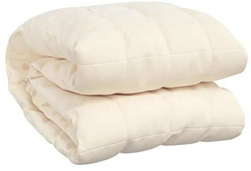 vidaXL Manta con Peso Tela Color Crema Claro 200x230 cm 9 kg