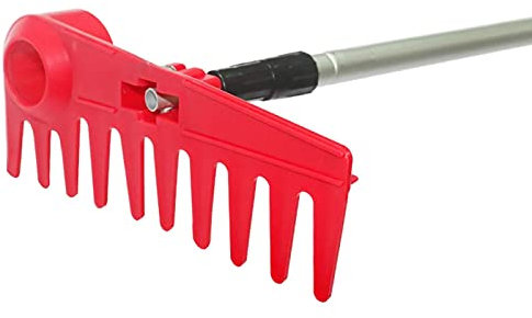 Rastrillo de césped, rastrillo de Arena de Golf, rastrillo de nivelación de césped, Nivel de césped de jardín de Golf, Equipado con un Mango de 39 Pulgadas, nivelador de césped par