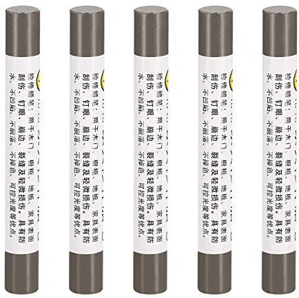 sourcing map 5Stk Möbel Reparatur Buntstifte Wachsfüllstift Ausbessern Stift Marker - für Kratzer Tische Holzböden Abdeckplatten Schwarz
