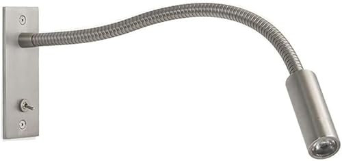 JMWYH 3W 3000K LED Encastré Tête de Lit Liseuse Filaire Flexible Col de Cygne Mur Spots avec Interrupteur - Lampes Murales à Montage Plat Réglables pour