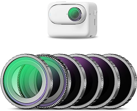 NEEWER ND-Filter kompatibel mit Insta360 GO 2/GO 3, 6 Stück (UV/CPL/ND8/ND16/ND32/ND64) Action-Kamera-Zubehör, Polarisator-Neutraldichtefilter, Multi-Nano-Beschichtung, HD-optisches Glas