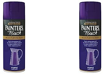 Rust-Oleum AE0040029E8 400ml Painter's Touch Spray Paint - Purple Gloss (Pack of 2)