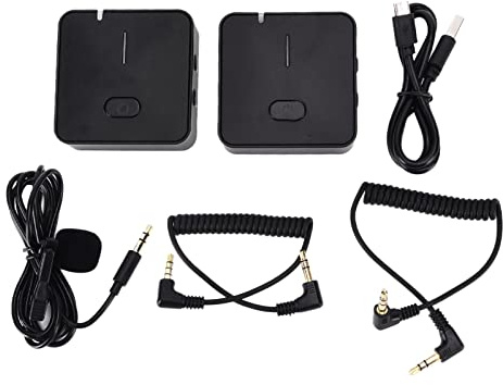 Microfono Lavalier Wireless Omnidirezionale ELANGU 2.4G, Buona qualità del Suono, Comodo da Usare per la Fotocameradel Cellulare