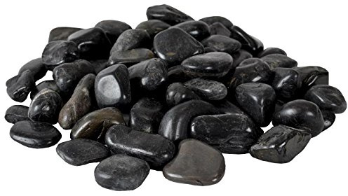 Dekosteine schwarz poliert 10 kg, Kieselsteine Garten 2-3 cm, Zierkies für Vasen, Flusssteine, Ziersteine, Flusssteine Pflanzen, Deko-Kies, Steine-Garten, Kies, Flusskiesel, schwarze Steine Deko