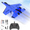 YANGUN Remote Control Plane, Remote Control Wireless Airplane Toy, RC Planes Ready To Fly, SU-35 Foam RC Plane 2CH 2.4Ghz RC Plane with LED Light Strip, RC Glider Plane for Kids Beginners Adult (Blue)