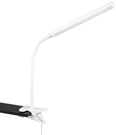 Reality Leuchten LED Klemmleuchte Nevada R57941131, Kunststoff Weiß matt, 5 Watt LED, dimmbar, Farbwechsel