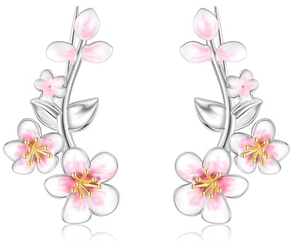CUPENDA Ohrkletterer Ohrringe für Frauen Sterling Silber Crawler Ohrringe Schmuck Geschenke für Damen