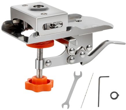 Generic Metal Concealed Hinge Jig, 0-35mm Adjustable, High Precision Stainless Steel & Aluminum Alloy, Cabinet Door Hinge Jig