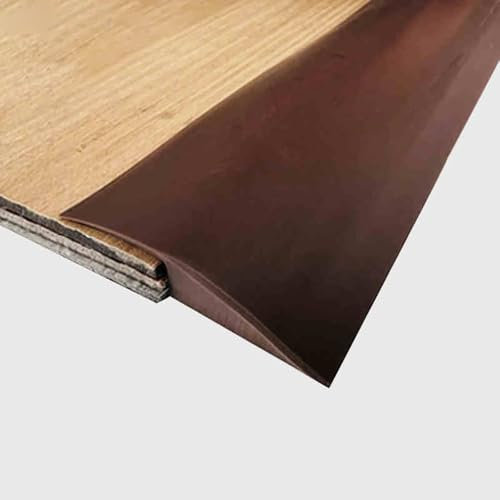 YHDMDQ Übergangsstreifen Selbstklebend, PVC Boden-Leiste Übergangsschiene, Fußböden Abdeckleiste Für Fliesen Holz Laminat, Höhenausgleich 5mm(Coffee,20ft/6m)