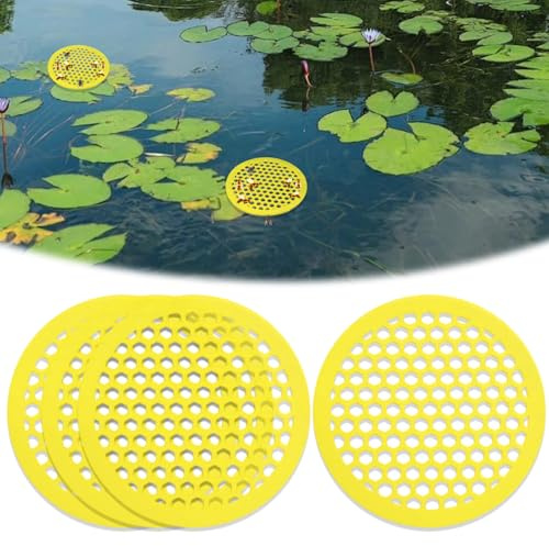 LUMOOM 4 Stüc Schwimmende Bieneninsel, Bienentränke, 20cm Schwimmende Bieneninsel, Runde Bienenfutterstation, Bee Watering Station, Bienenbecher für Gartenbienenbad für Feeding Bath
