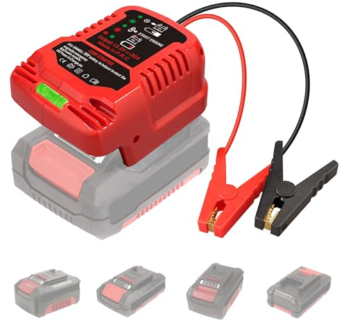 Auto Starthilfe Powerbank für Einhell Akku 18V, OGJUNX Starter Powerbank Adapter mit Starthilfekabel 11AWG-Kabel, Autobatterie Booster für 12V Fahrzeuge, SUV Motorrad