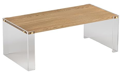 Pilipane Erker Fenstertisch Innovative Minimalist Moderne Acryl -Lorbefenster Tee Tisch für Kaffee Erker Fenster Tisch Couchtisch für Schlafzimmerstudienzimmer (Klar)