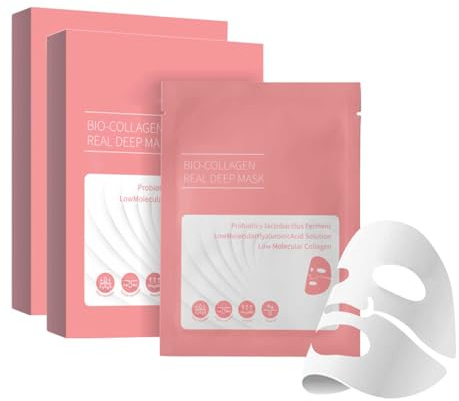 Collagen Face Mask Korean Skincare – fuktgivande sovmask för natten, stramande, fuktgivande för varje hud (2-pack)