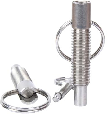 1 pièce M10 Goujon d'indexation à anneau de traction à ressort en acier inoxydable, goujon de positionnement, piston fileté