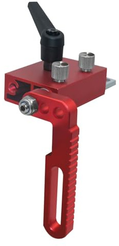 Fafeicy Fence Flip Stop Aluminiumlegering T Track Träbearbetningsverktyg, Justerbart Vippstopp för Bordssågsläde och Geringsbana, Passar Standard 3'' T Spår