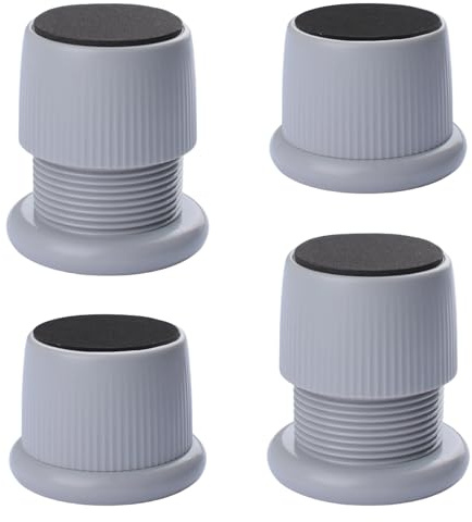 UFURMATE Elevador de microondas ajustable de 1.6 a 2.3 pulgadas de altura, 4 patas de horno de microondas con almohadilla de espuma y adhesivo, soporte de refrigeración antideslizante resistente y
