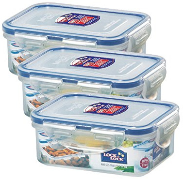 Lock&Lock Frischhaltedose Multifunktionsbox Vorratsbox 350 ml - 3er Set HPL806