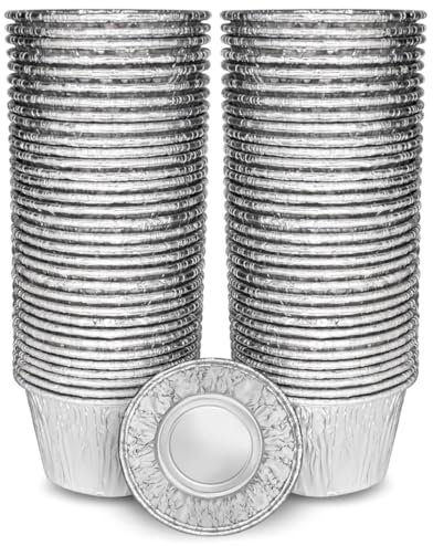 25 Bakery Direct Round Disposable Foil Christmas Pudding Dishes Cases Moulds - Reusable and Recyclable Cupcake Cases Pie Dish Tray Baking Tart Muffin Yorkshire Pudding