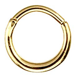 CHICNET Damen Herren Klapp Segmentring Septum Nostril Ohr Lobe Helix Tragus Lippe Universal Piercing Ring aus Edelstahl Gold PVD, Gold rotgold Silber Sichel, 8mm x 1.2mm Gold